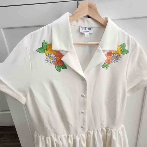 Unique Vintage Looney Tunes Character Border Print Swing Dress XL 14 T1 - Picture 10 of 15